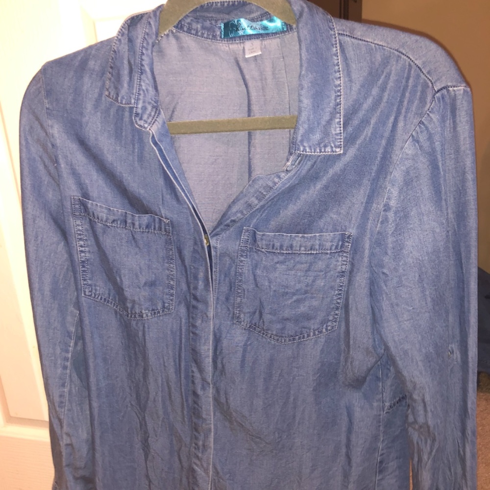 Jean Button up Blouse